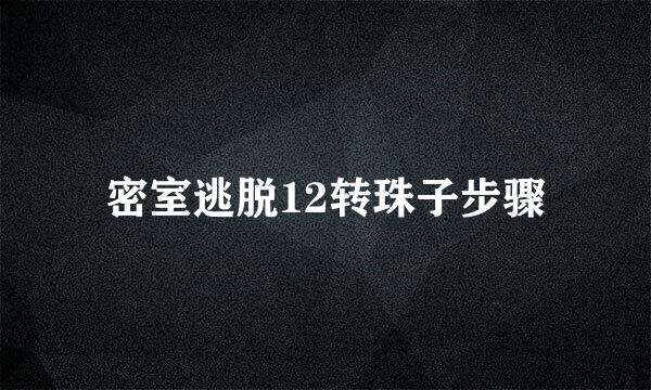 密室逃脱12转珠子步骤
