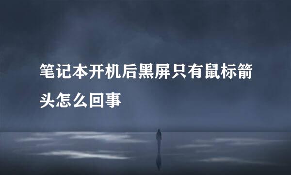笔记本开机后黑屏只有鼠标箭头怎么回事