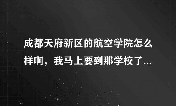 成都天府新区的航空学院怎么样啊，我马上要到那学校了，心里没底