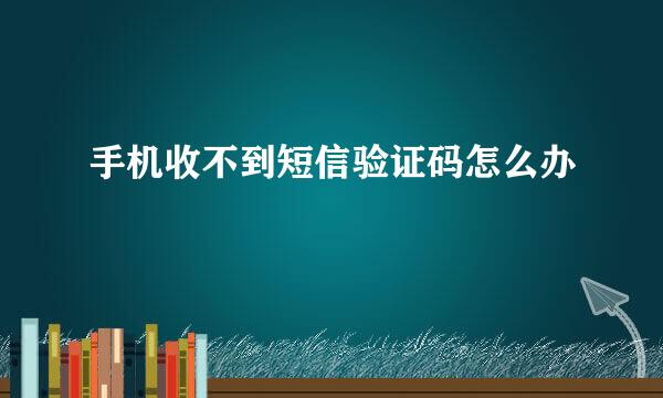手机收不到短信验证码怎么办