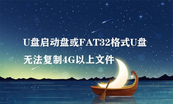U盘启动盘或FAT32格式U盘无法复制4G以上文件