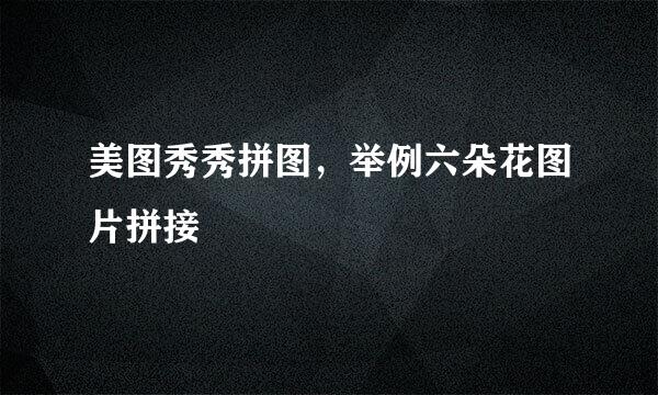 美图秀秀拼图，举例六朵花图片拼接