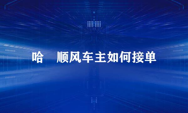 哈啰顺风车主如何接单