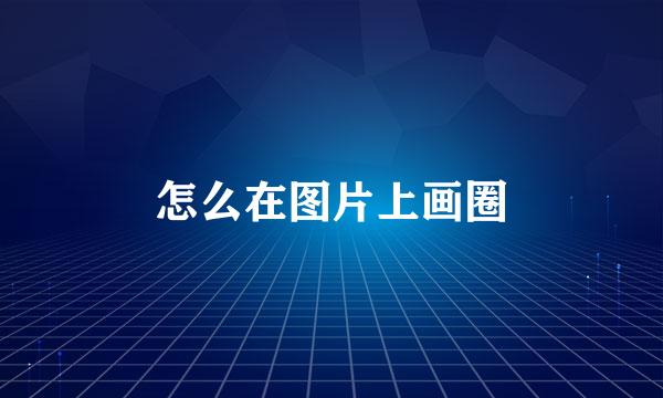 怎么在图片上画圈
