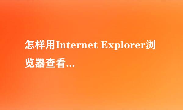 怎样用Internet Explorer浏览器查看历史记录