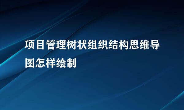 项目管理树状组织结构思维导图怎样绘制