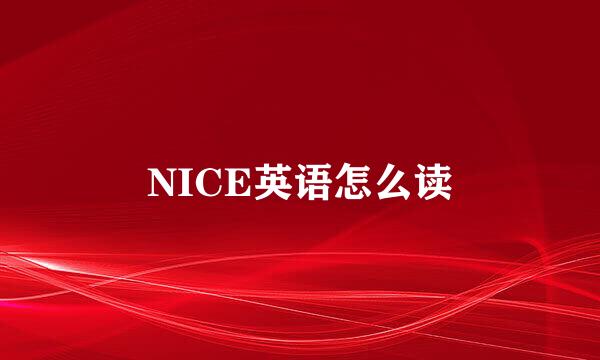 NICE英语怎么读