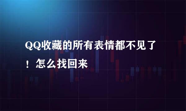 QQ收藏的所有表情都不见了！怎么找回来