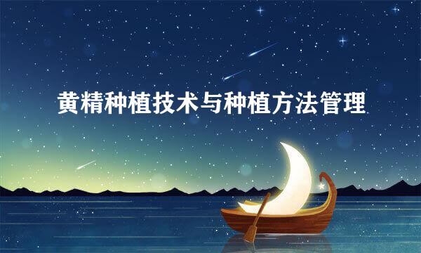 黄精种植技术与种植方法管理
