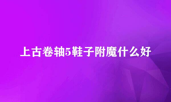 上古卷轴5鞋子附魔什么好
