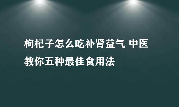 枸杞子怎么吃补肾益气 中医教你五种最佳食用法