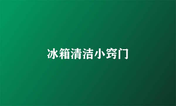 冰箱清洁小窍门