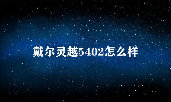 戴尔灵越5402怎么样