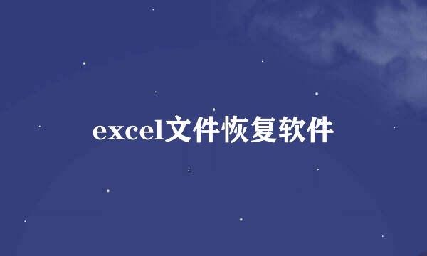 excel文件恢复软件