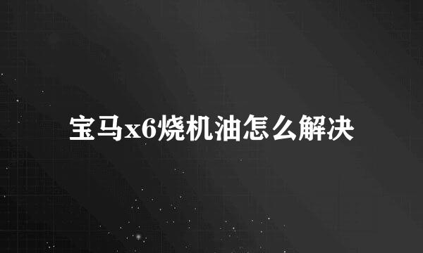 宝马x6烧机油怎么解决