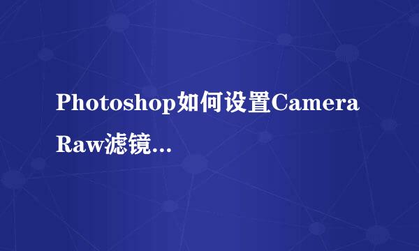 Photoshop如何设置Camera Raw滤镜色温色调