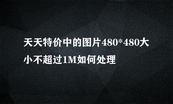 天天特价中的图片480*480大小不超过1M如何处理