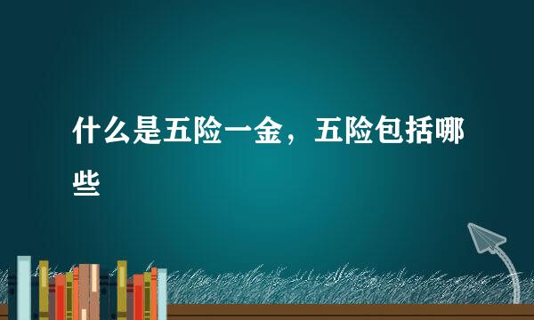 什么是五险一金，五险包括哪些