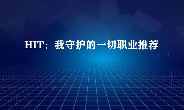HIT：我守护的一切职业推荐