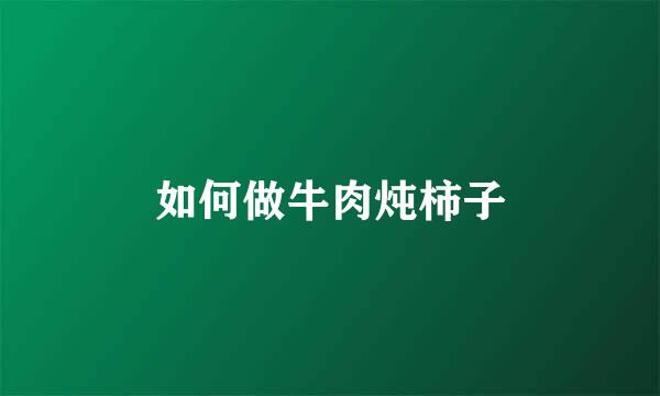 如何做牛肉炖柿子