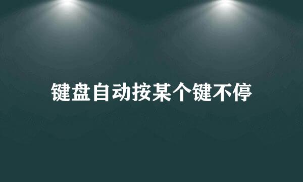 键盘自动按某个键不停