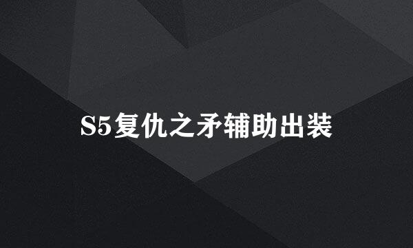 S5复仇之矛辅助出装