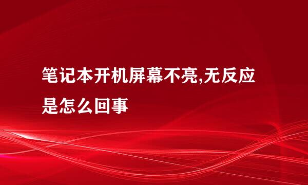 笔记本开机屏幕不亮,无反应是怎么回事