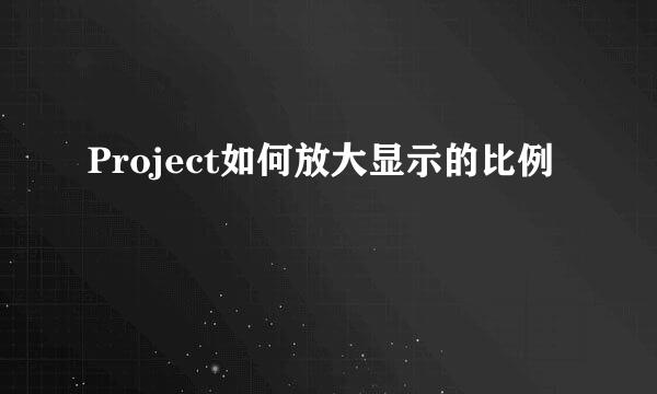 Project如何放大显示的比例