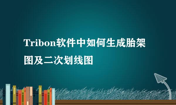 Tribon软件中如何生成胎架图及二次划线图