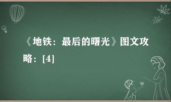 《地铁：最后的曙光》图文攻略：[4]