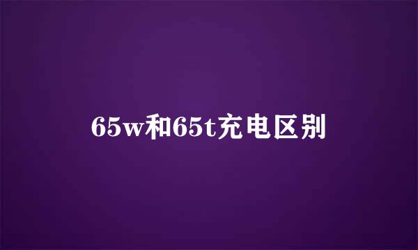 65w和65t充电区别