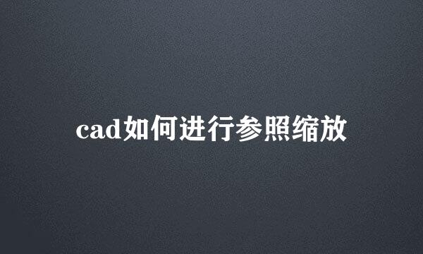 cad如何进行参照缩放