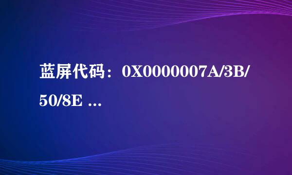 蓝屏代码：0X0000007A/3B/50/8E 提示win32k.sys