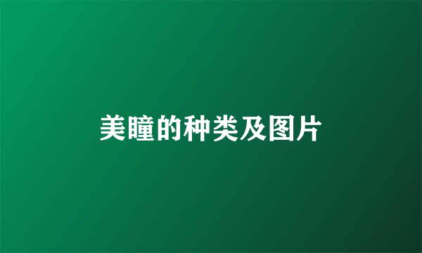 美瞳的种类及图片