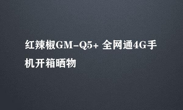 红辣椒GM-Q5+ 全网通4G手机开箱晒物