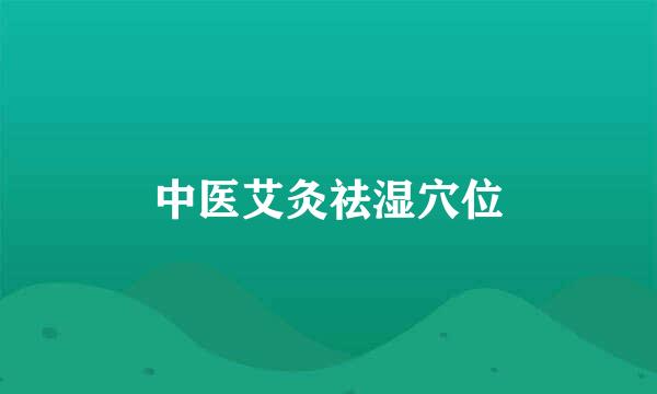 中医艾灸祛湿穴位