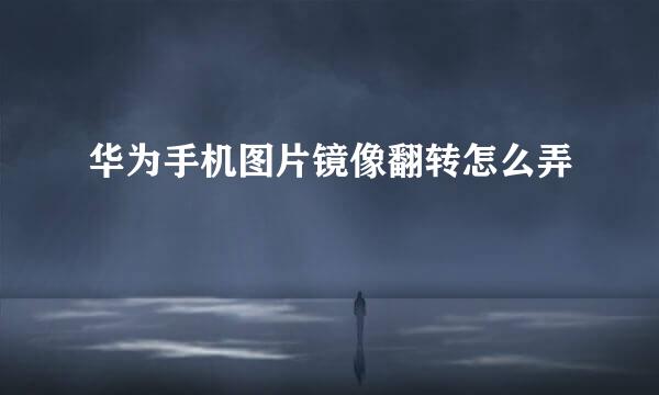 华为手机图片镜像翻转怎么弄