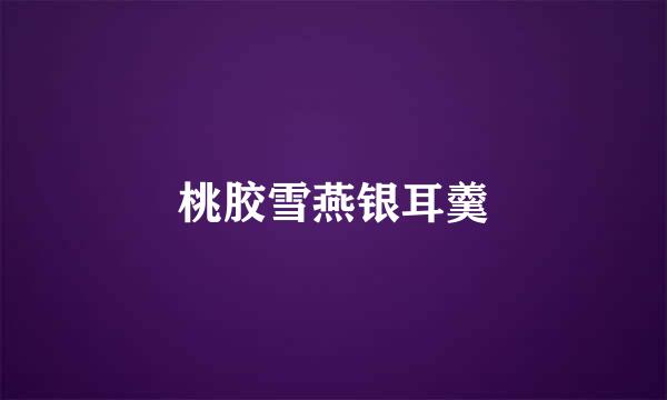 桃胶雪燕银耳羹