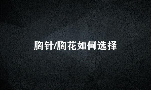 胸针/胸花如何选择