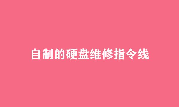自制的硬盘维修指令线