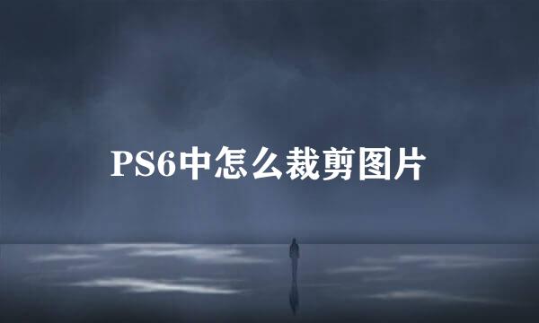PS6中怎么裁剪图片