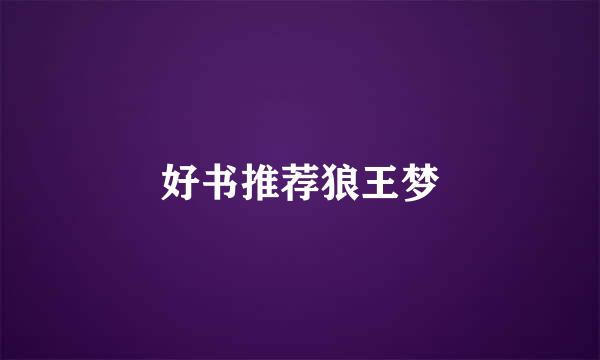 好书推荐狼王梦