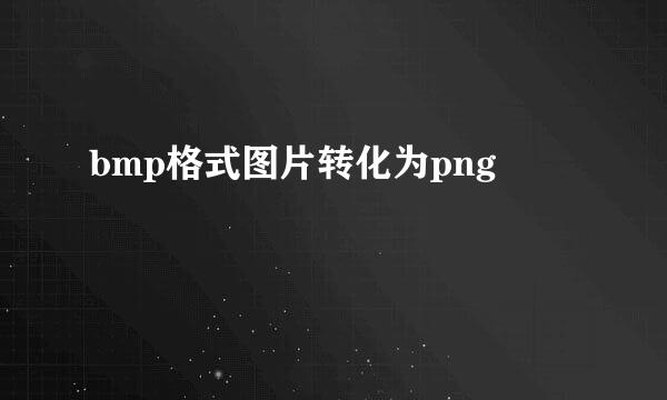 bmp格式图片转化为png