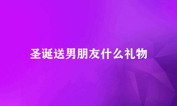 圣诞送男朋友什么礼物