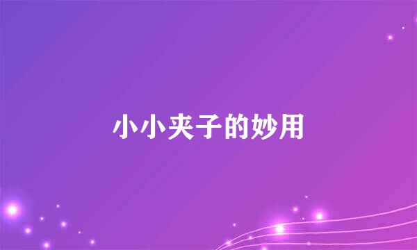 小小夹子的妙用