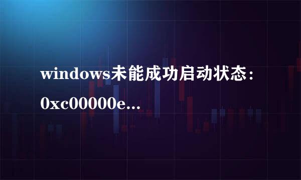 windows未能成功启动状态：0xc00000e9解决办法