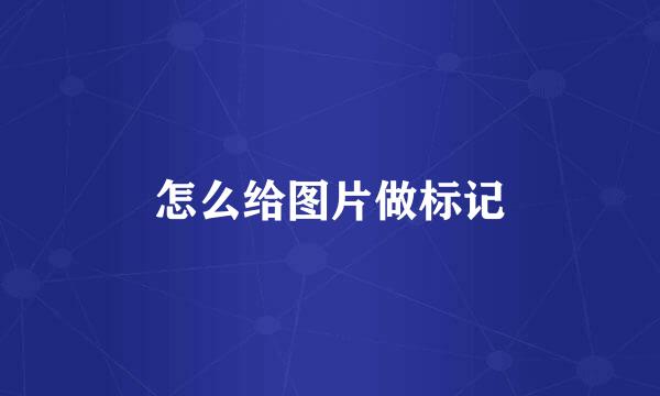 怎么给图片做标记
