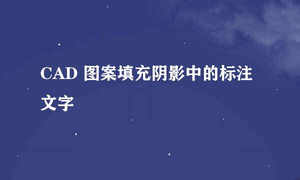 CAD 图案填充阴影中的标注文字