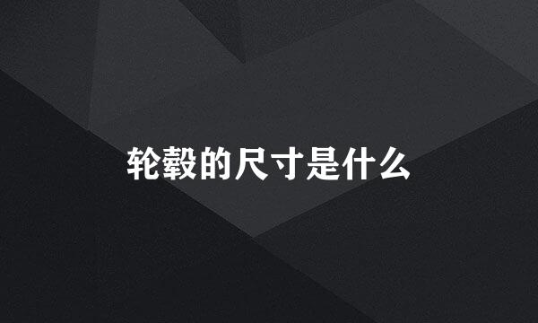 轮毂的尺寸是什么