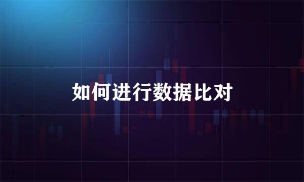 如何进行数据比对
